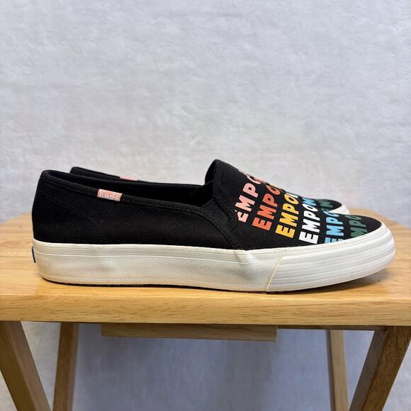KED'S Double Decker "Empower" Black Slip-On Sneakers Women's Size 9 - Picture 3 of 11